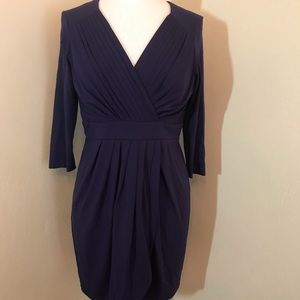 Shoshanna blue/purple faux wrap dress